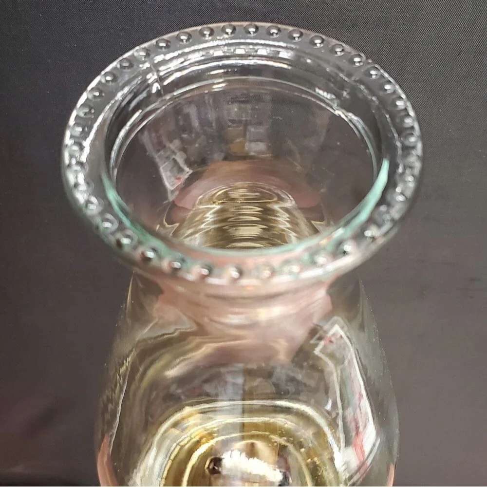 Vintage Lamplight Farms Clear Glass Hurricane Oil Lamp New Wick